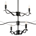 733267 Люстра RAGNO 6х40W E14 ЧЕРНЫЙ МАТОВЫЙ