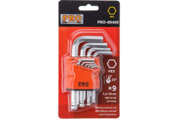 Набор коротких шестигранных ключей STARTUL PRO 1,5-10 мм, 9 предметов, с шаром PRO-89409