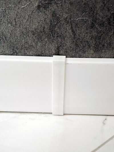 Соединитель для плинтуса 65x15 мм, стык пластиковый - 4 шт.