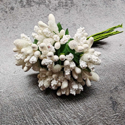 Тычинки для цветов БЕЛЫЙ (пучок 12 шт)