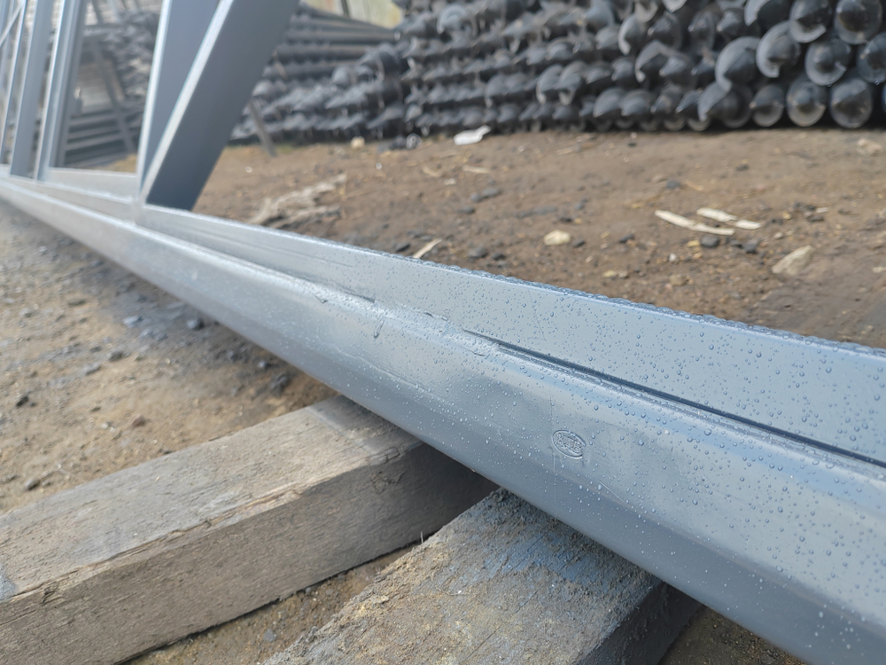 Каркас откатных ворот с встроенной калиткой "ОПТИМА" Т Профиль + монтаж. 4м проем