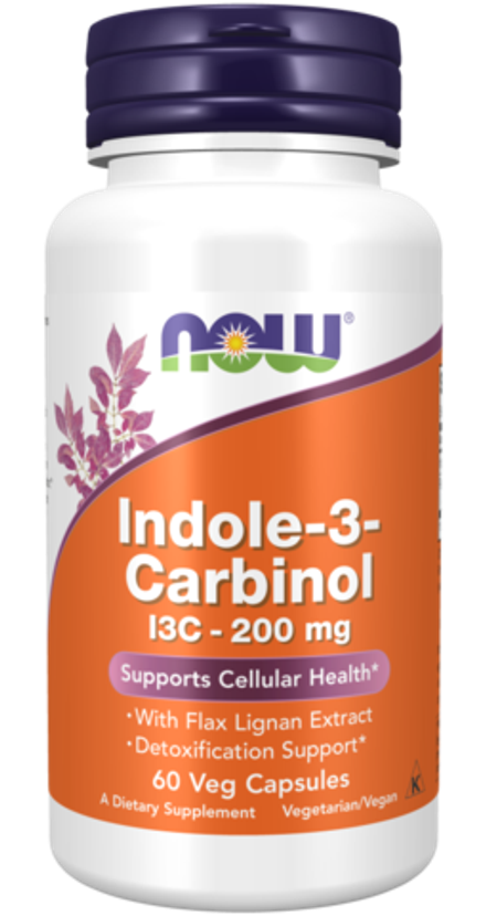 NOW Foods, Индол-3-карбинол 200 мг, Indole-3-Carbinol 200 mg, 60 вегетарианских капсул