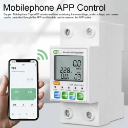 Защитное реле от перенапряжения, Tuya Wifi, автоматическое повторное включение, защита от утечки и перегрузки по току, беспроводной дистанционный мониторинг