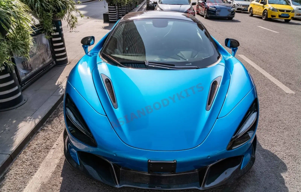 Карбоновая губа переднего бампера для McLaren 720S 2017-2023 МакЛарен тюнинг