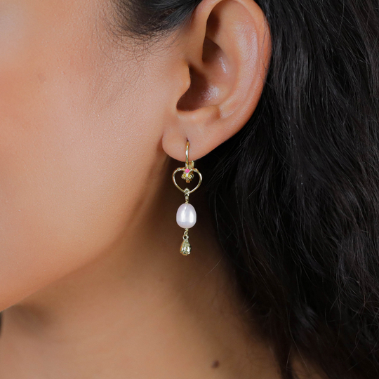 Серьги Franck Herval, Jeanne, с жемчугом и цветной эмалью, FH26.1-12-70101 (белый)