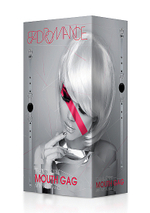 Кляп-шар на белых ремешках Black and White (Цвет: белый с черным)