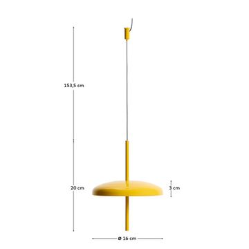 Портативный потолочный светильник Porte из желтого алюминия Ø 16 см
