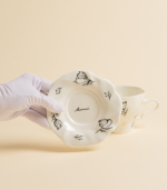 Чайная пара – Тюльпаны, с чёрной росписью | Reveri