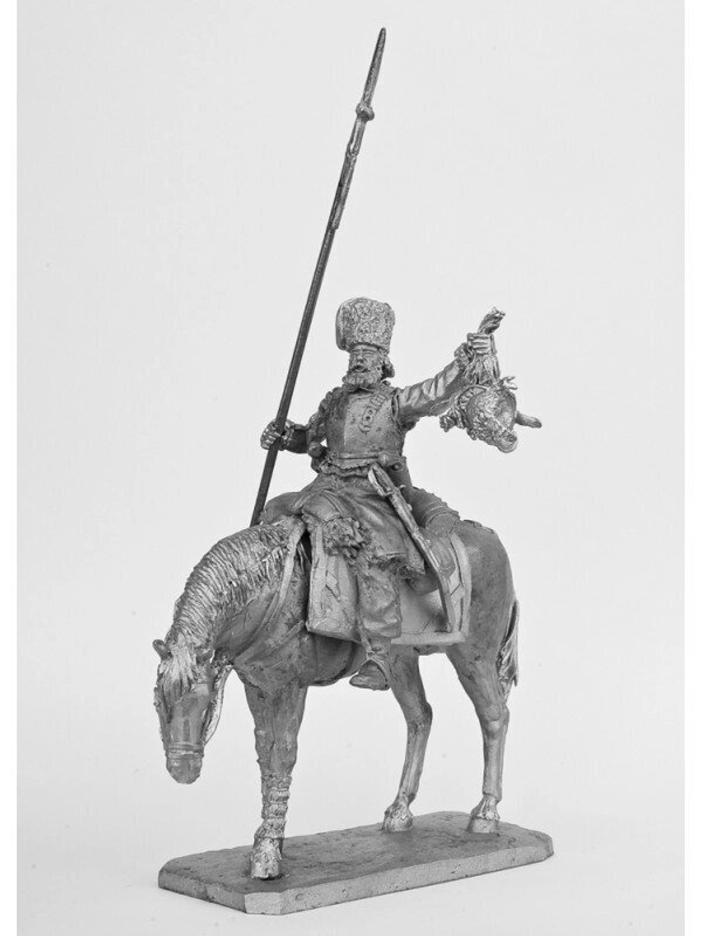 Оловянный солдатик Конный казак с пикой