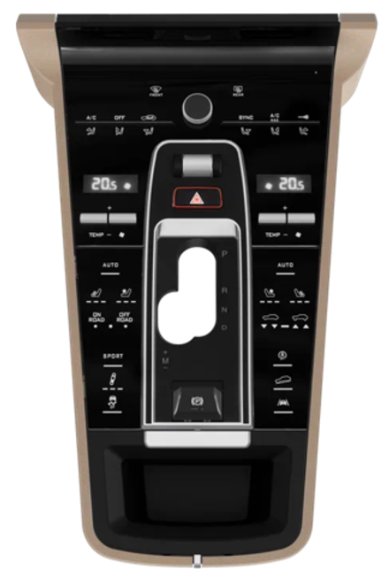 Сенсорная центральная консоль Porsche Cayenne 2010-2017 (бежевая) - Carmedia ZF-5023-BG