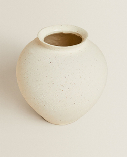 ZARA HOME КЕРАМИЧЕСКАЯ ВАЗА С РЕЛЬЕФНОЙ ПОВЕРХНОСТЬЮ