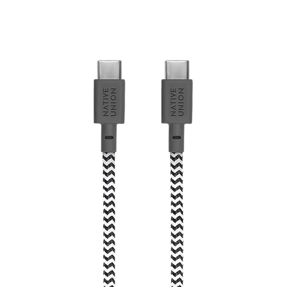 Сетевое зарядное устройство Native Union мощностью 30 Вт (USB-C) (GaN) и кабель USB-C с оплёткой и ремешком (1,2 м) Компактный адаптер питания повышенной мощности. Есть поддержка PD