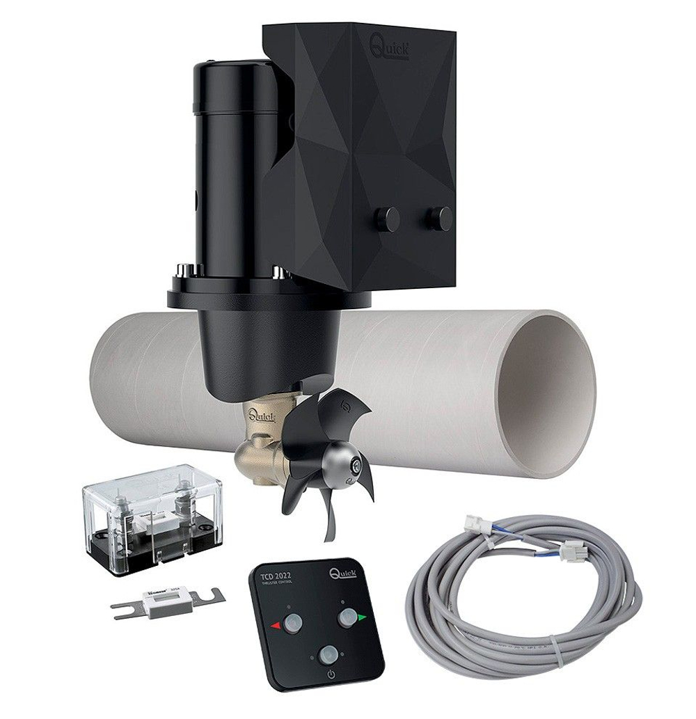 Подруливающее устройство под тоннель диаметром 125 мм, с кабелем и пультом управления, мощность 2,2 кВт, упор 40 кгс, с тоннелем в комплекте (10260463)