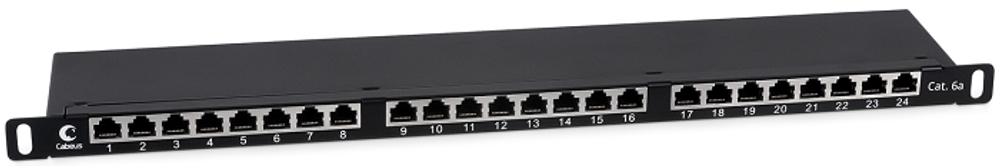 Патч-панель  Cabeus PLHD-24-Cat.6a-SH-Dual-0,5U