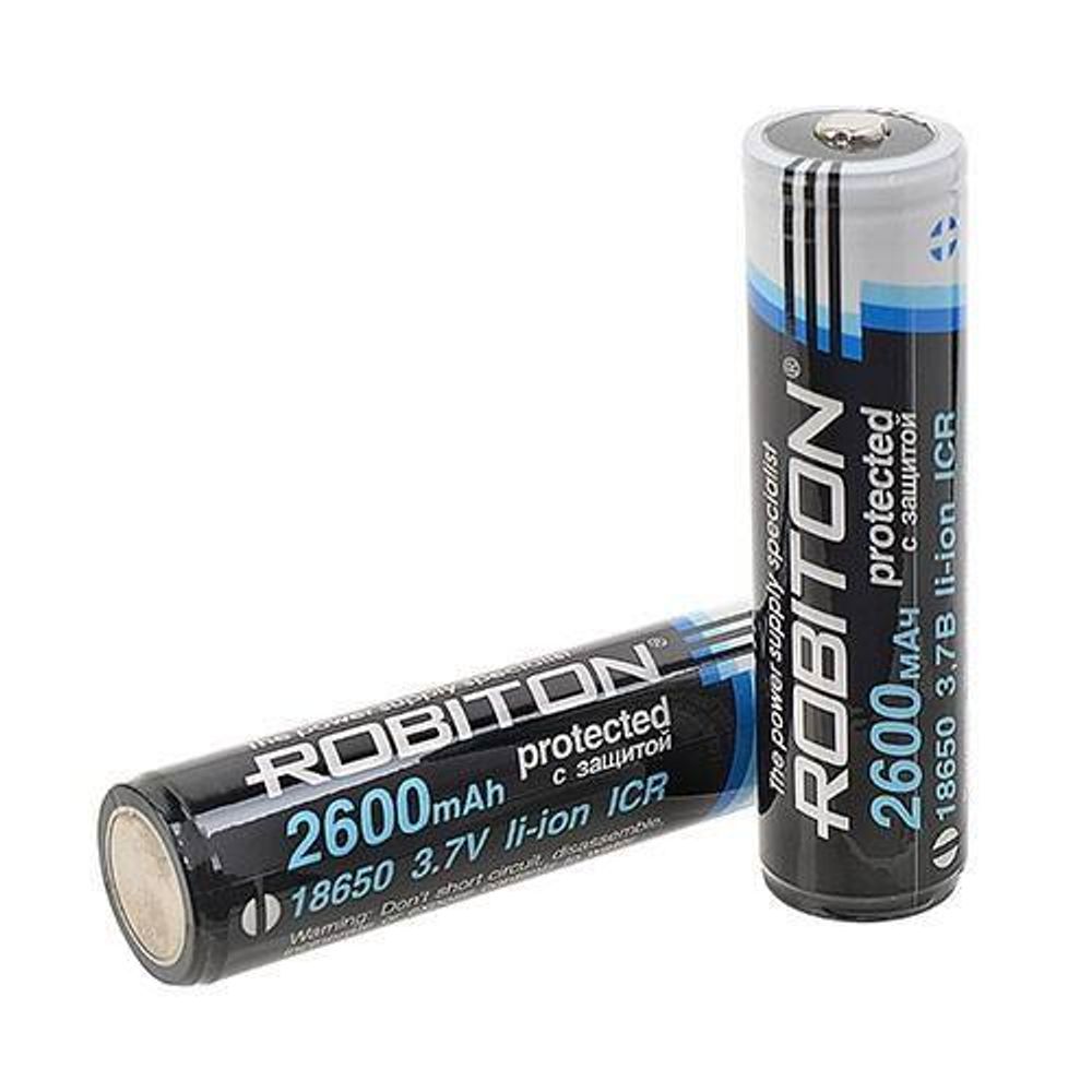 Аккумулятор Li-ion Robiton 2.6/Li18650 2600 mAh с защитой PK1