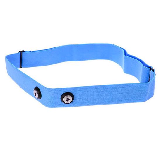 Сменный ремешок с электродами для монитора сердечного ритма, кардиодатчика HRM для Garmin, Polar, Wahoo, 45 мм (Голубой)