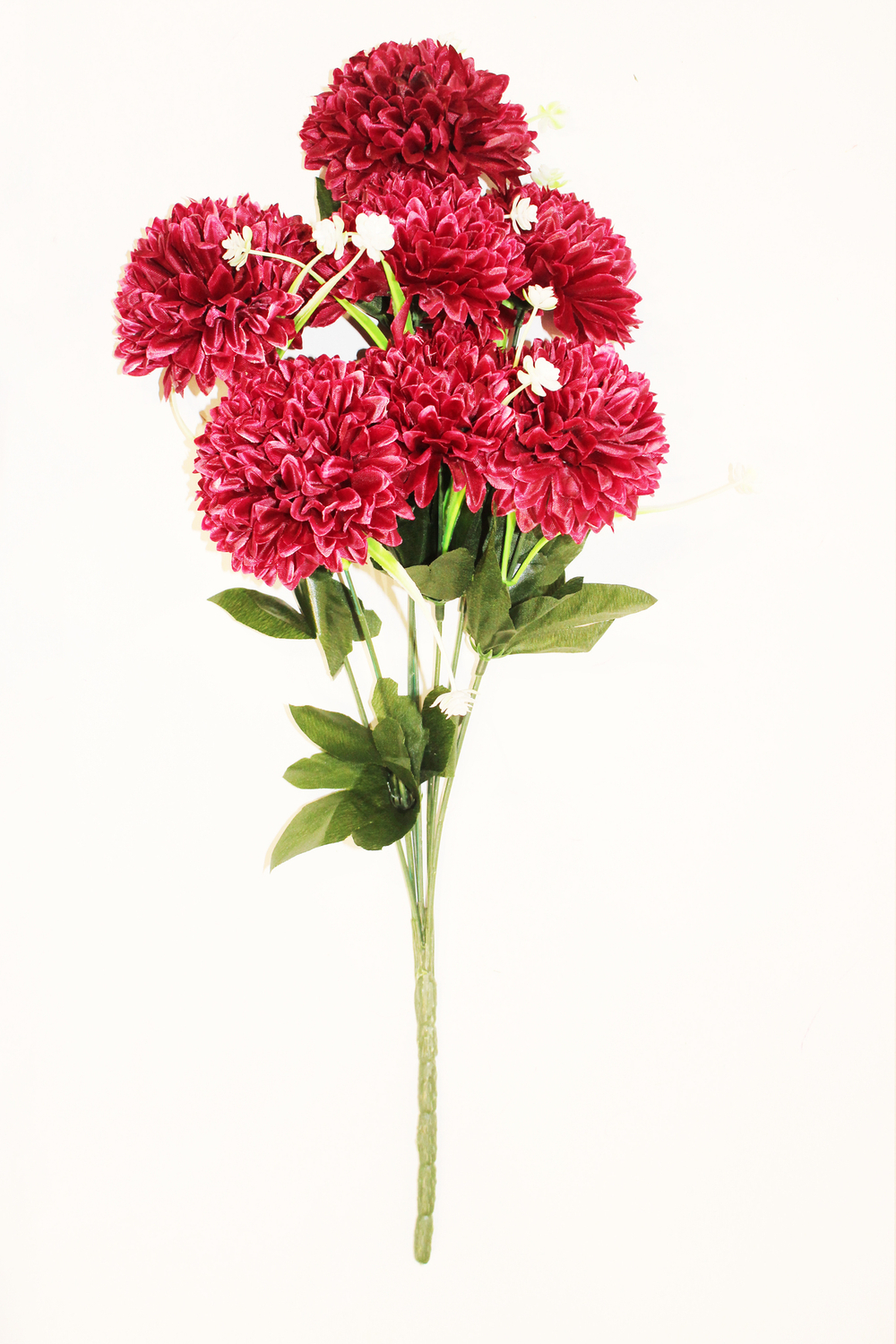 Букет Хризантем шар с листом