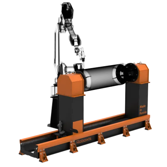 Двухстоечный вращатель для роботов с подвижной бабкой, Robaxis