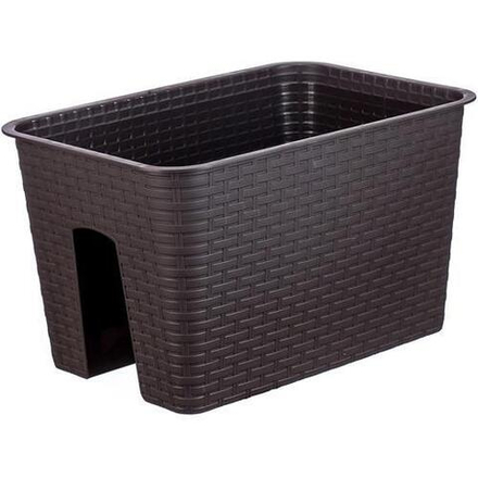Горшок на перила Ротанг 12л коричневый М-пластика