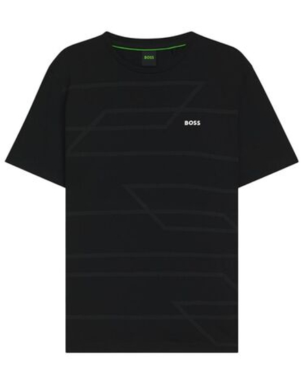 Теннисная футболка BOSS Pattern GOC - black