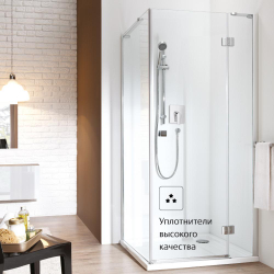 Душевое ограждение Roca Metropolis, дверь распашная 90X195 см, прозрачное стекло, профиль хром 7MP3409012M