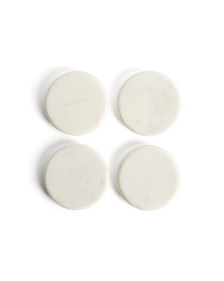 Erefi Набор из 4 белых мраморных подставок под стаканы