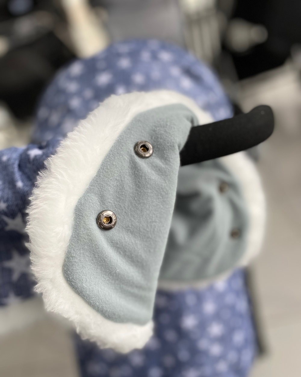 Коляска комбинированная «Наши детки» 6 со звездами джинс (арт. НДТ6/3)