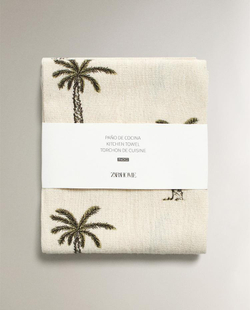 ZARA HOME КУХОННОЕ ПОЛОТЕНЦЕ С ПРИНТОМ (НАБОР ИЗ 2 ШТ.),
