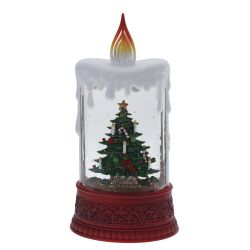 GAEM Изделие декоративное "Свеча" (подсвет, муз, вьюга, 3хААА н/п +USB), L12,5 W8 H24,5 см