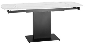 Стол обеденный Ceramic раскладной 120-180*90 керамика светлая под мрамор