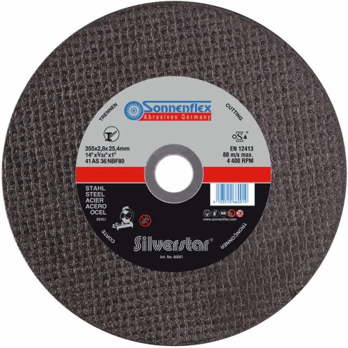Отрезной диск Silverstar 355x2,8x25,4 AS36 NBF F41 Sonnenflex 66001