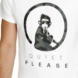 Мужское теннисное поло Quiet Please Camou Advantage Logo Men - White, Black