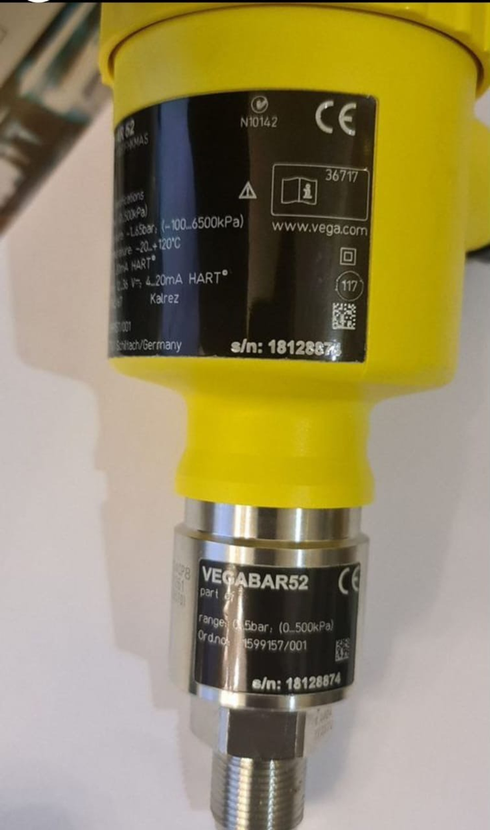 Преобразователь давления VEGABAR 52