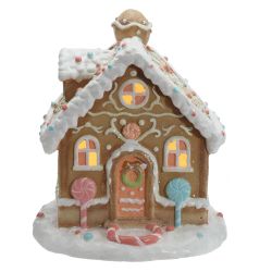 GAEM Фигрка декоративная "Домик" с подсветкой (АААх3, н/п), L28 W18 H30 см, 2в.