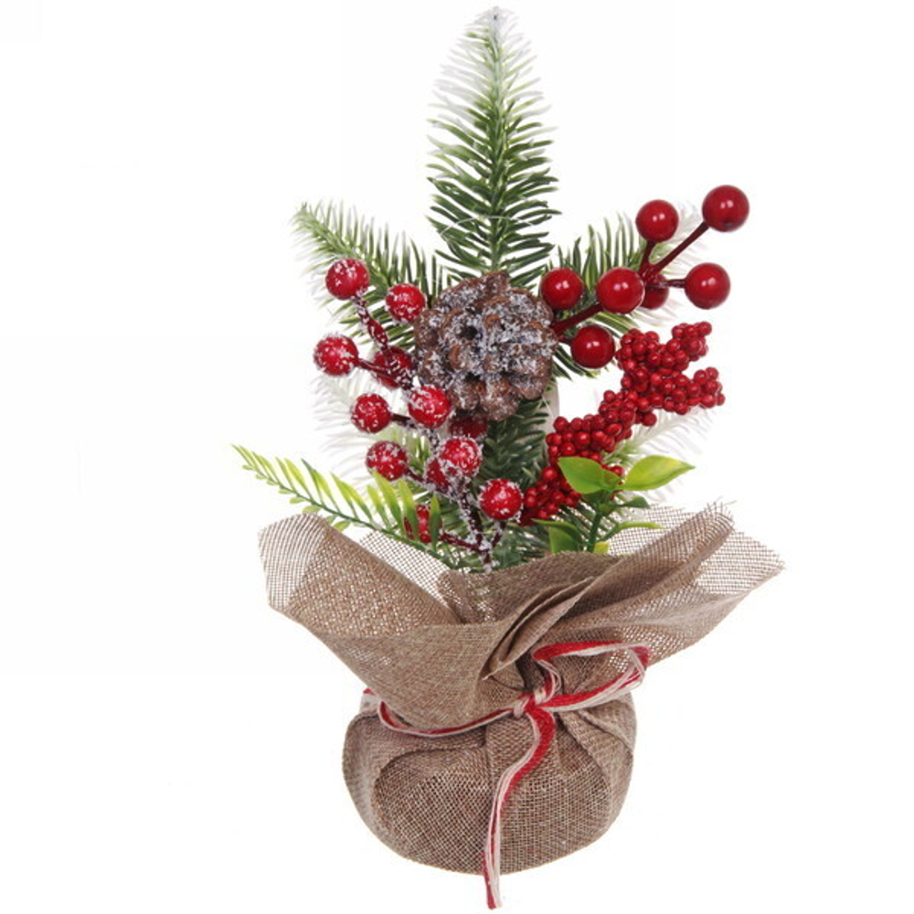 Хвойная композиция «Красочное Рождество» 25*10 см