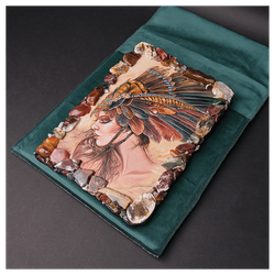 Картина из кожи «Шаманка»