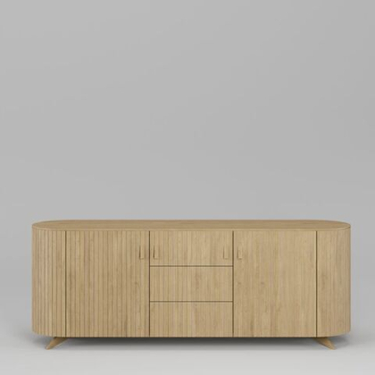 Комод 2 двери 3 ящика Эклипс (натуральный дуб), 195x76x46 см