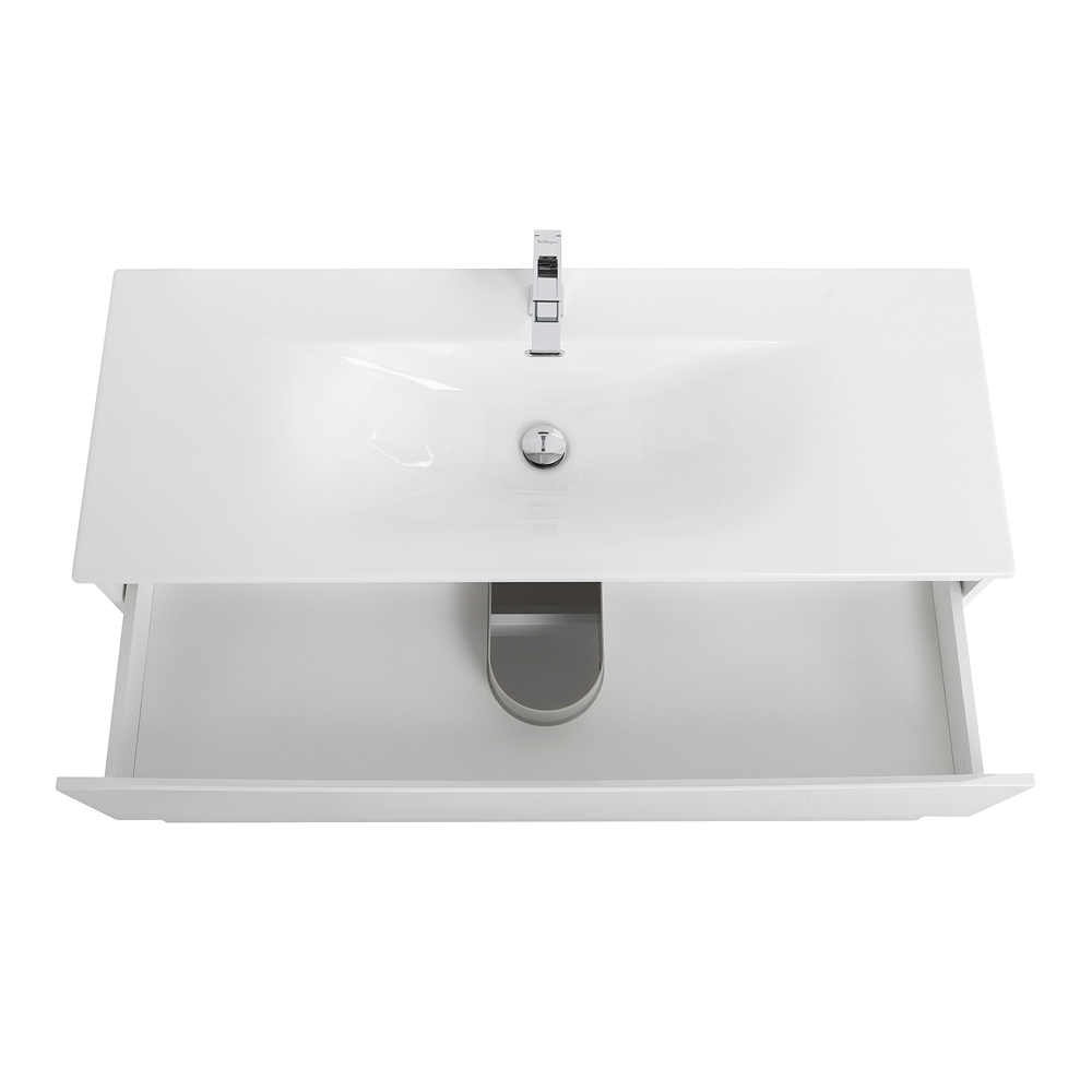 Тумба с раковиной подвесная BelBagno MARINO-CER-N-1200-2C-SO-BL-P Bianco Lucido, раковина белая BB-8099-120