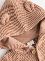 Вязаный кардиган с капюшоном для малышей Next K90-706, Бежевый