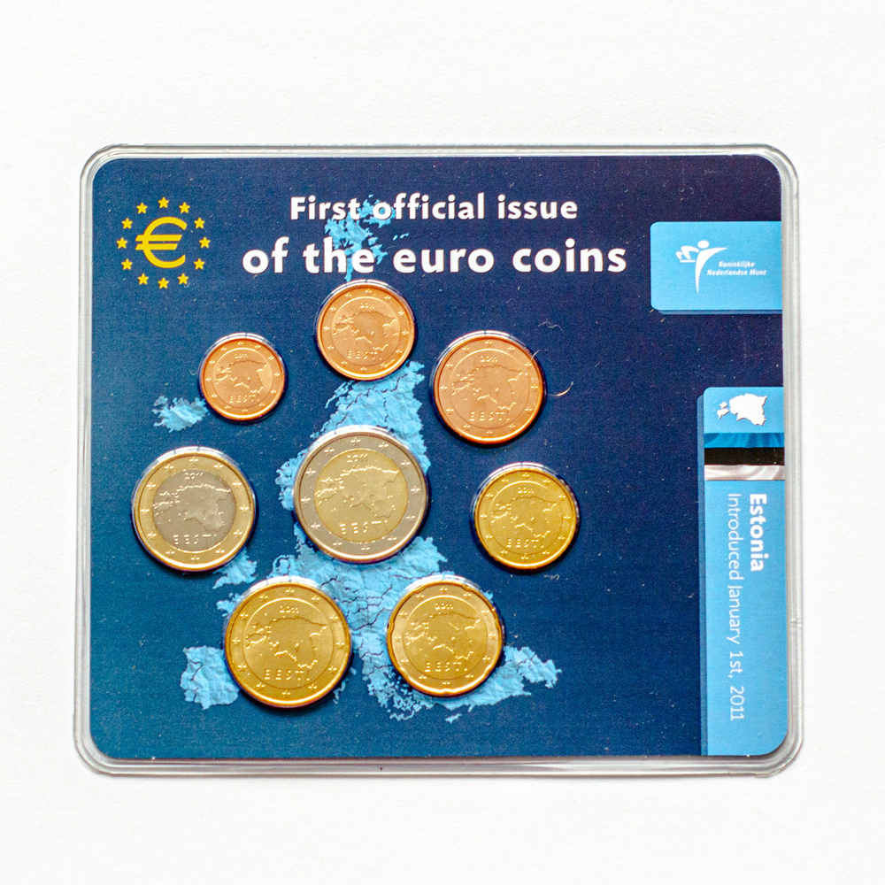 Estonia 2011 Year Set: First Official Issue of the Euro Coins