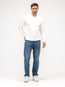 Лонгслив мужской хлопковый. Белый