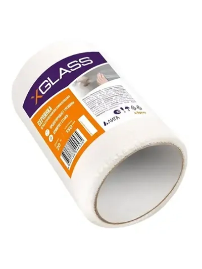 Серпянка самоклеющаяся 150мм х 20м, сетка самоклеющаяся, сетка клейкая, XGLASS
