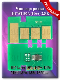 106A Чип картриджа W1106A (106A) 2.5K