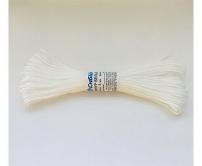 Шнур (веревка) полипропилен плетеный, d 6мм, 10м, бытовой, без сердечника, Сибшнур