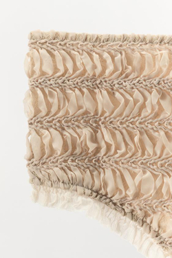 ZARA МИНИ-ШОРТЫ С ТЕКСТУРОЙ, БЕЖЕВЫЙ