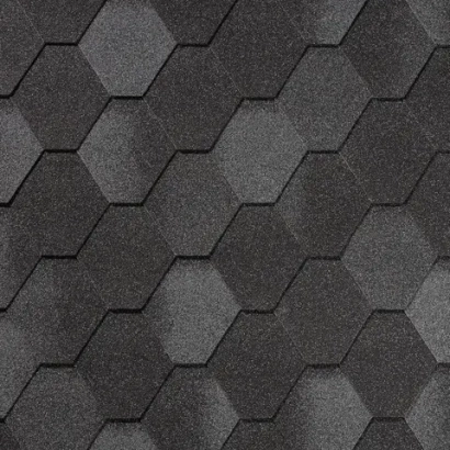 Гибкая черепица Rombica Базальтово-серый Quiet Tile ( Тихая черепица )