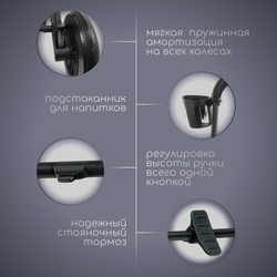 Модульная коляска BubaGO Lotta 3в1 LIMITED