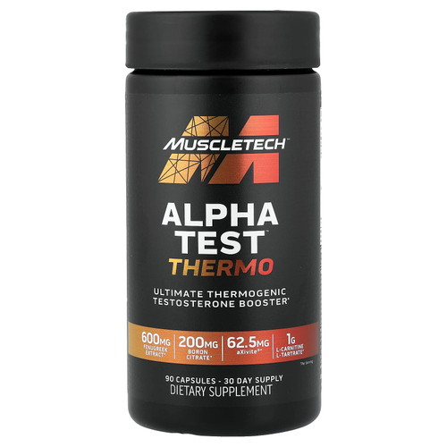 MuscleTech, AlphaTest™, термос, 90 капсул