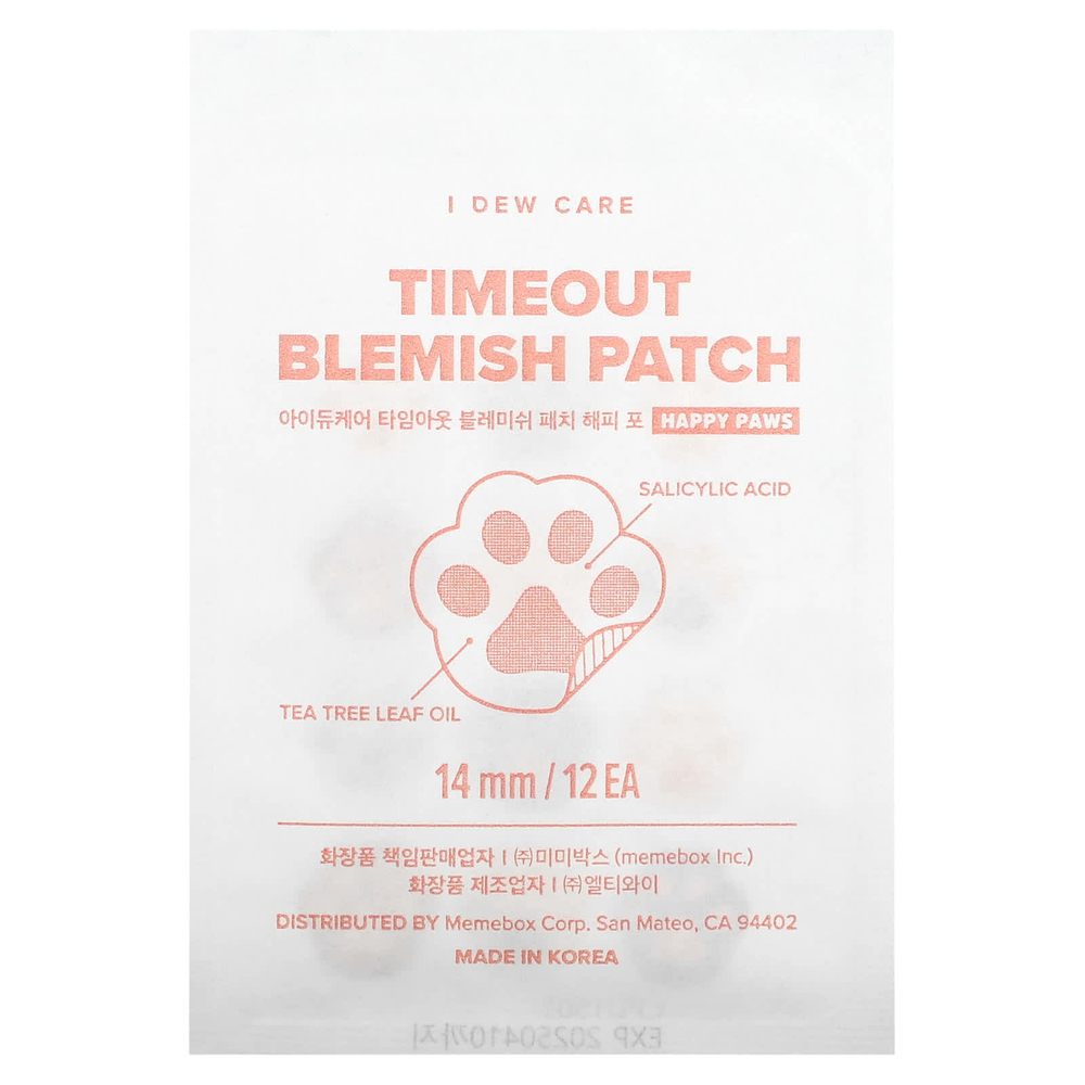 I Dew Care, Timeout Blemish Patch, Happy Paws, 36 патчей