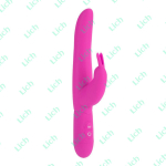Вибромассажер со  стимулятором клитора BOUNDING BUNNY. (розовый)